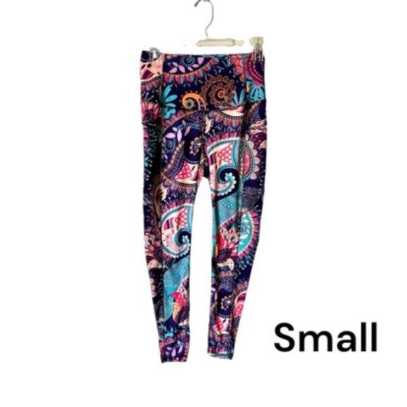 ❤️* GORGEOUS COLORFUL ATHLETIC/YOGA/ATHLEISURE LEGGINGS SMALL - Picture 1 of 5